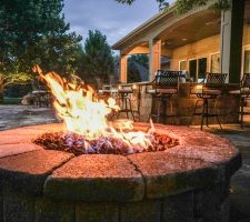 close up of fire pit