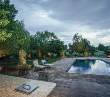 night lighting in residential landscaping